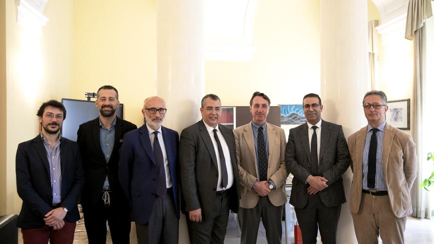 La delegazione dell'Università Moamed V di Rabat in visita presso il Rettorato UPO